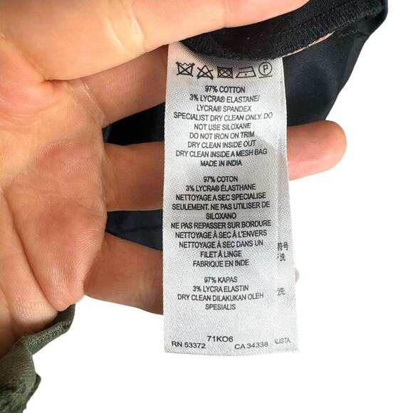 French Connection NWT Black Poplin Rhinestone Beaded Mini Sheath Cocktail Dress - Picture 8 of 8